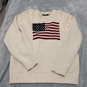 cute brandy american flag knit sweater